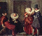 Willem Pieterszoon Buytewech Dignified couples courting oil painting reproduction